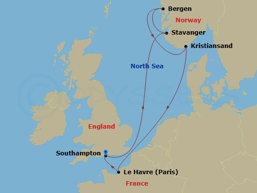 Itinerary map