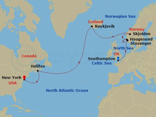 Itinerary map