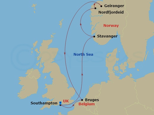 Itinerary map