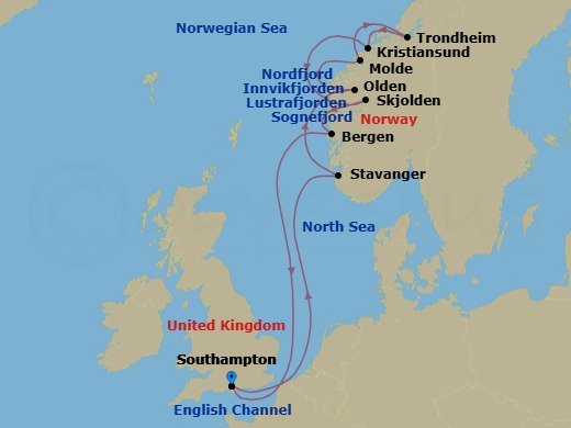 Itinerary map
