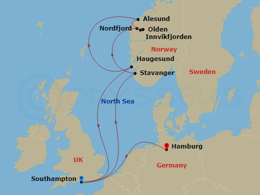 Itinerary map