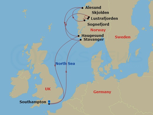 Itinerary map