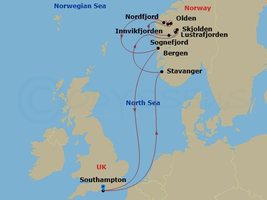 Itinerary map