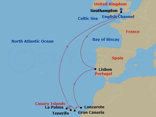 Itinerary map