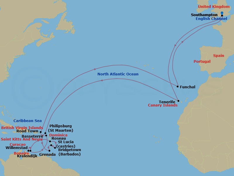 Itinerary map