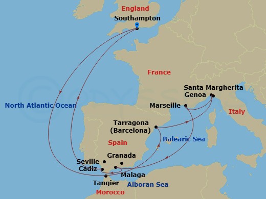 Itinerary map