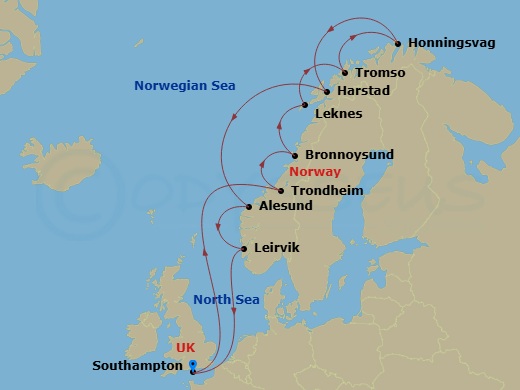Itinerary map