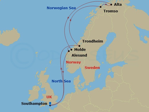 Itinerary map