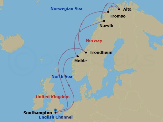 Itinerary map