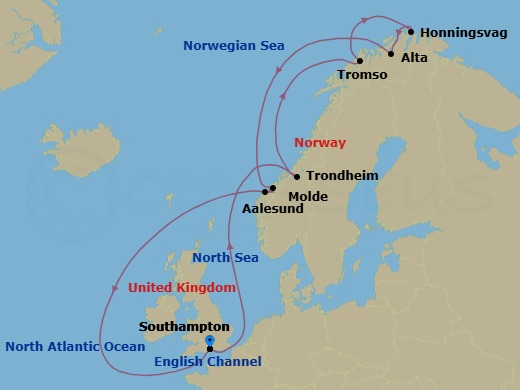 Itinerary map