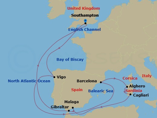 Itinerary map