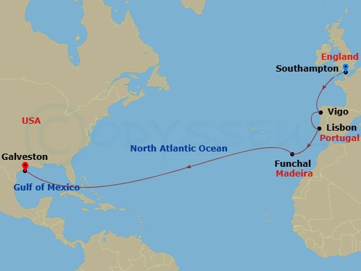 Itinerary map