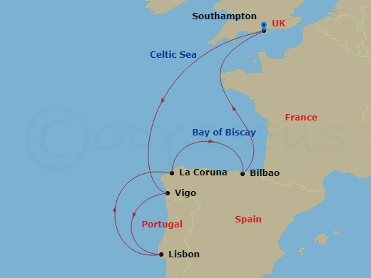 Itinerary map