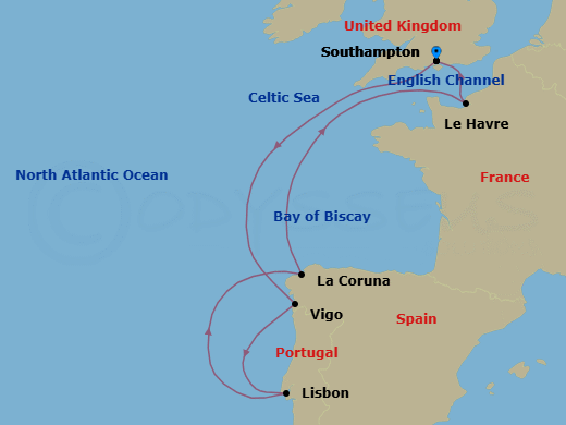 Itinerary map