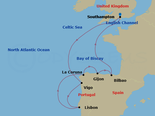 Itinerary map