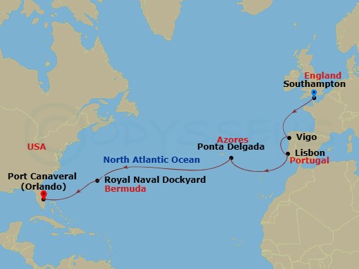 Itinerary map