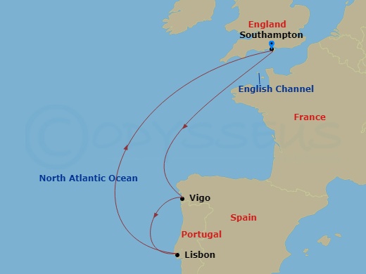 Itinerary map