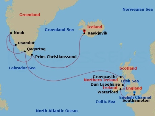 Itinerary map