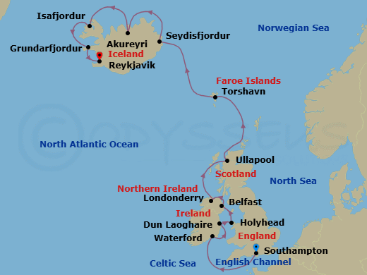 Itinerary map