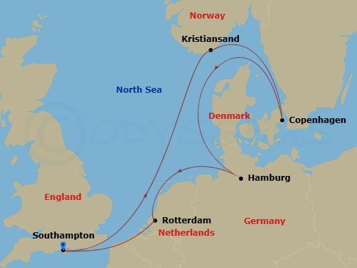 Itinerary map