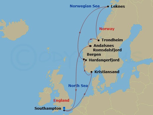 Itinerary map