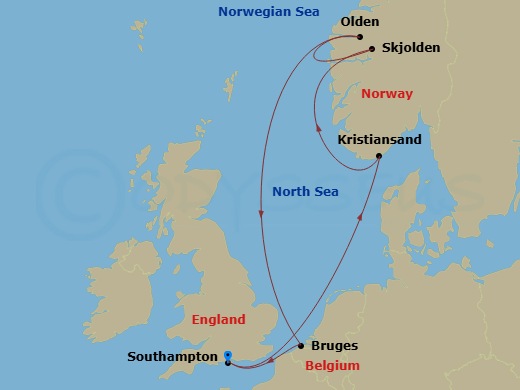 Itinerary map