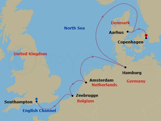Itinerary map