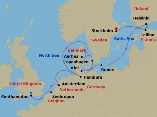 Itinerary map