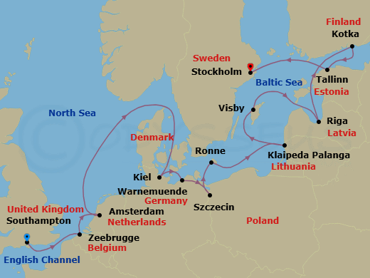 Itinerary map