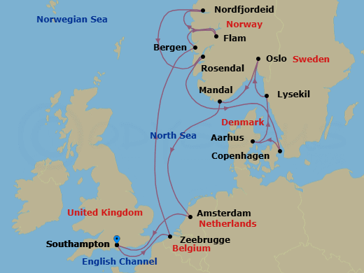 Itinerary map