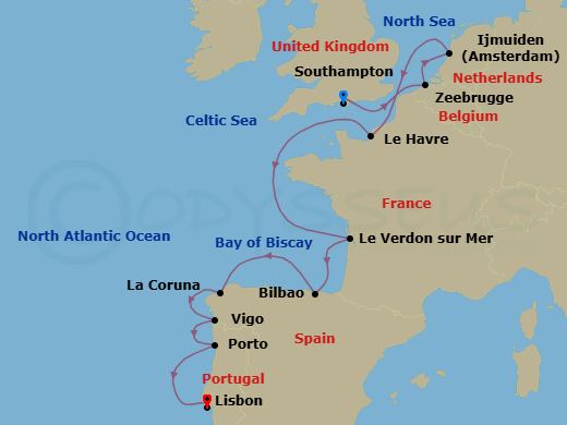Itinerary map