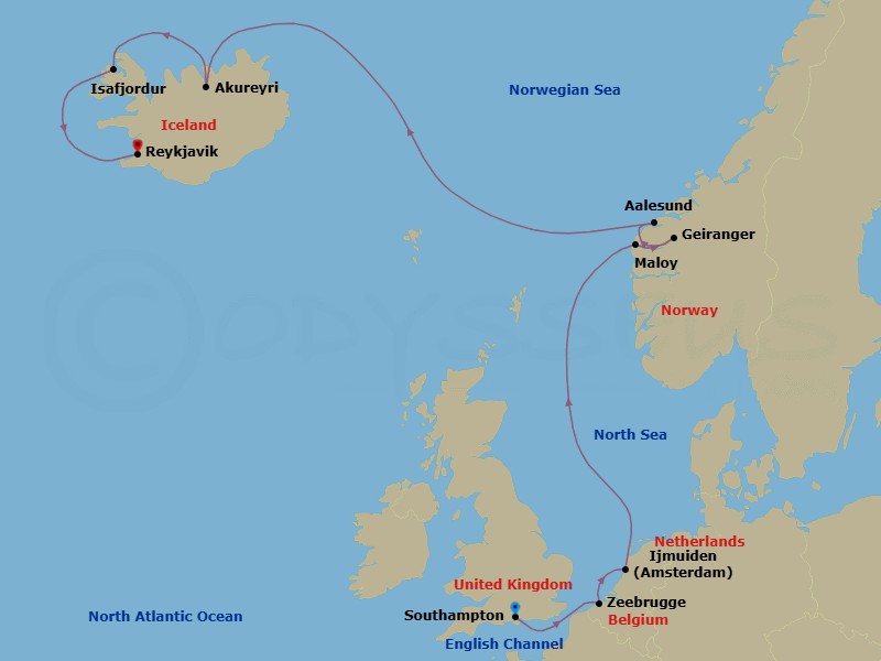 Itinerary map