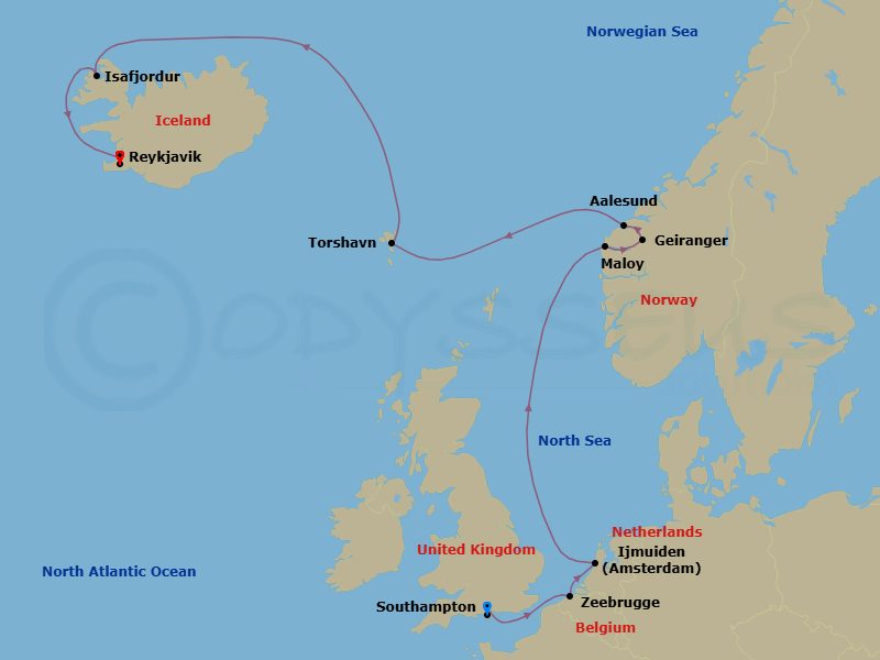 Itinerary map