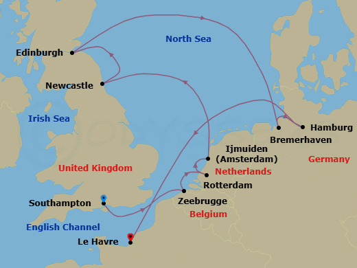 Itinerary map