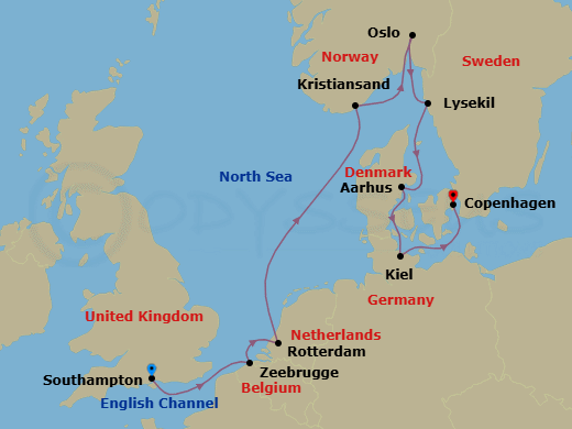 Itinerary map