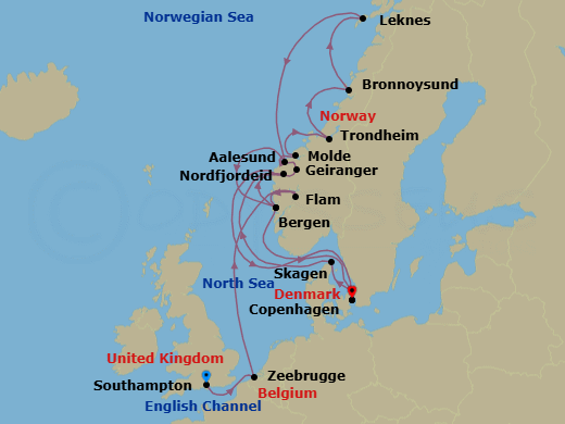 Itinerary map
