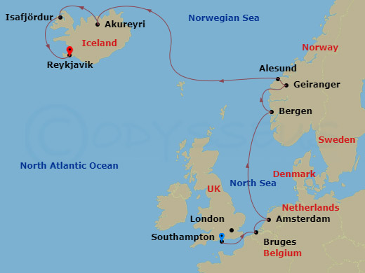 Itinerary map