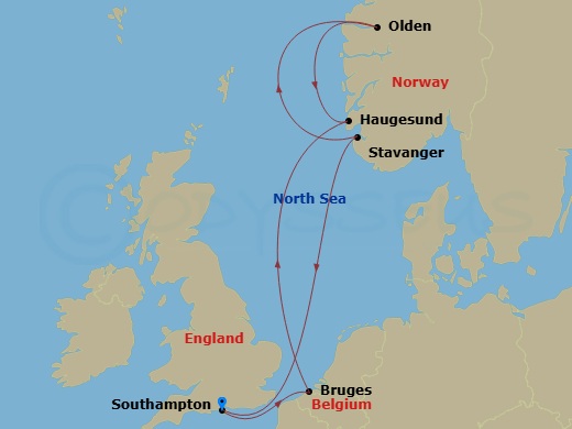Itinerary map