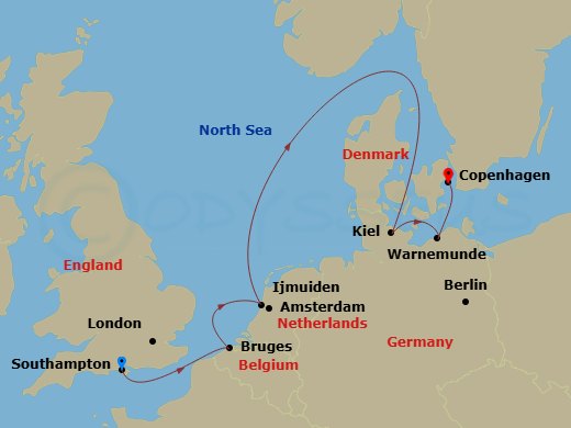 Itinerary map