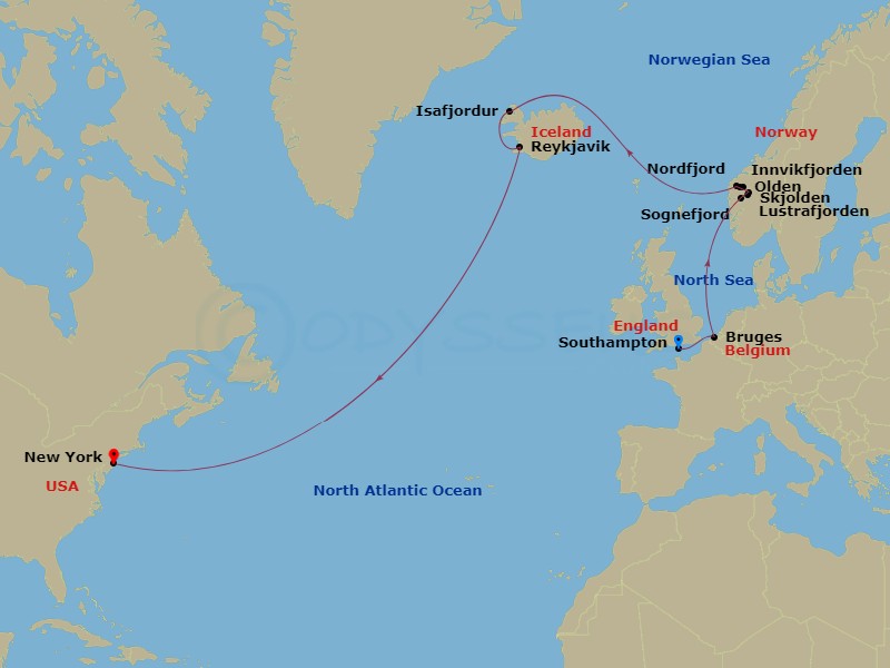 Itinerary map