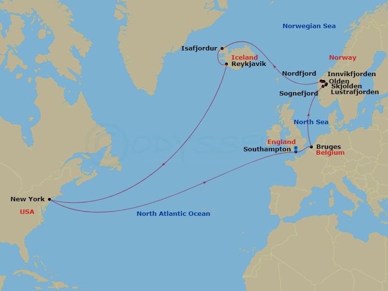 Itinerary map