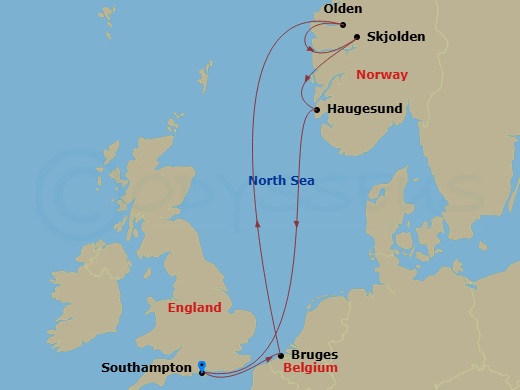 Itinerary map