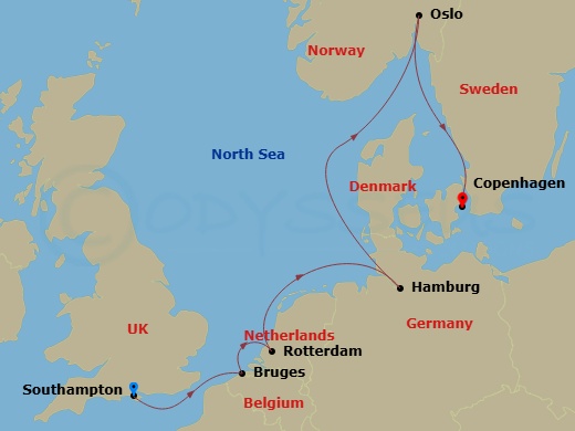 Itinerary map