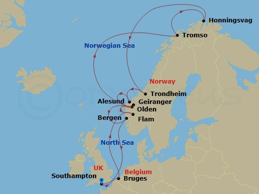 Itinerary map