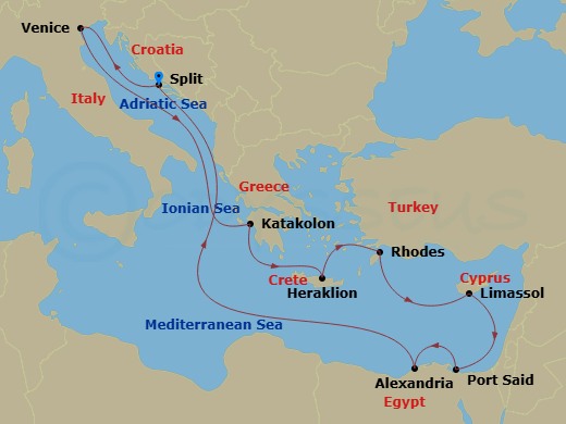 Itinerary map