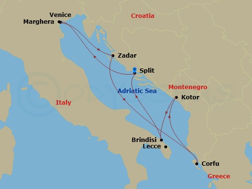 Itinerary map