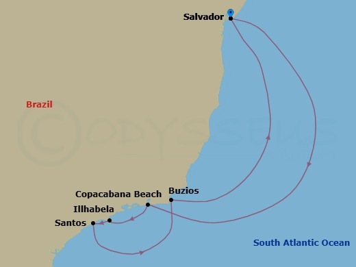 Itinerary map