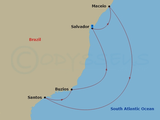 Itinerary map