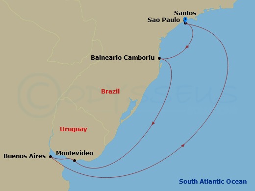 Itinerary map