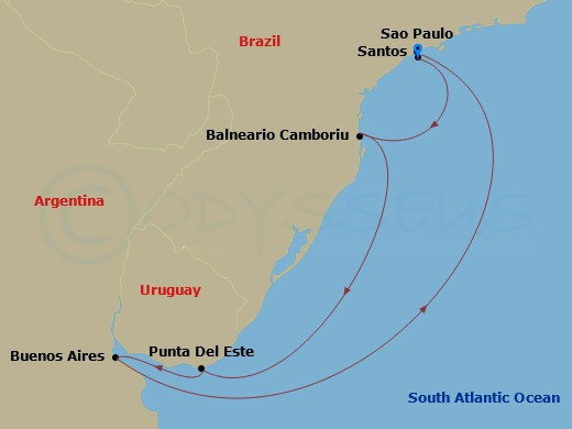 Itinerary map